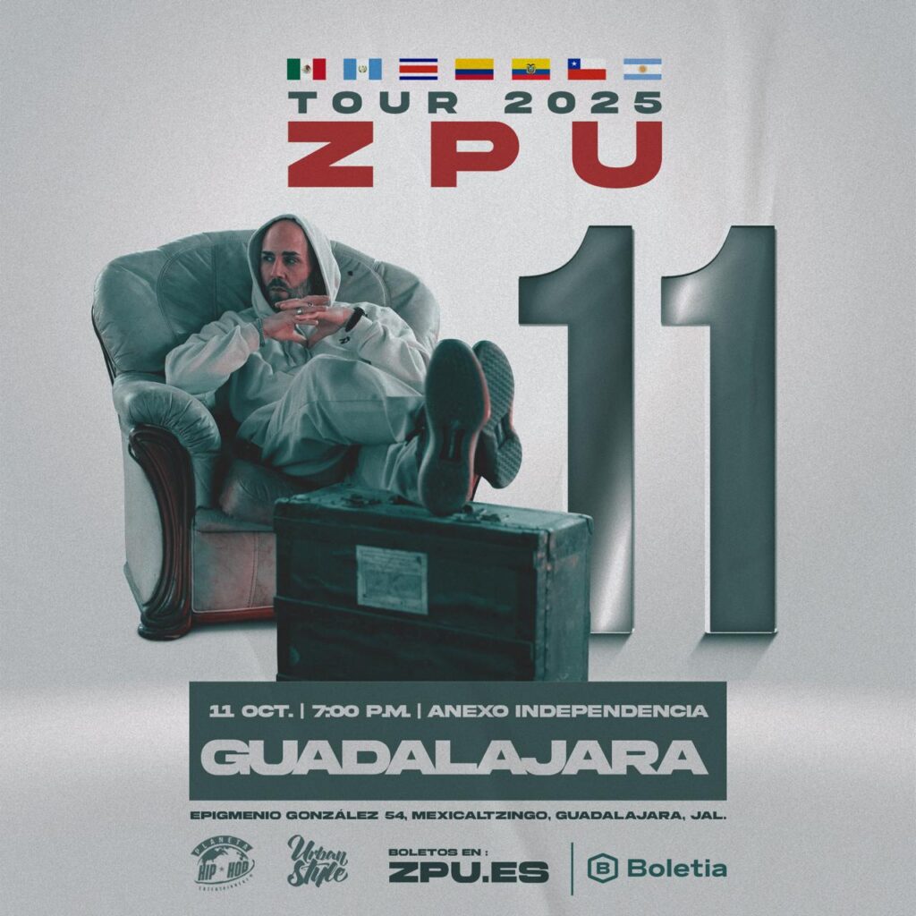 ZPU 11 Tour Gira Latam Latinoamérica México Mexico Monterrey CDMX Guadalajara Toluca Aguascalientes Directo Live Concierto 2025 Hombre de Oro Goldman Zoldados Chile Santiago Costa Rica San José Guatemala Argentina Colombia Ecuador